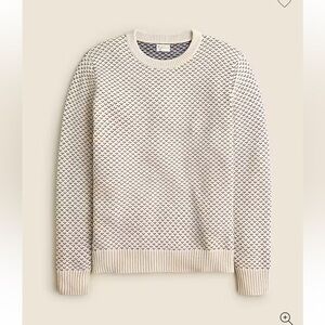 J Crew Heritage cotton sweater in bird's-eye stitch